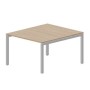 Polo PEN2TS127 OWAL (Светлый дуб/Алюминий) Составной стол на 2 рабочих места