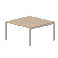 Polo PEN2TS147 OWAL (Светлый дуб/Алюминий) Составной стол на 2 рабочих места
