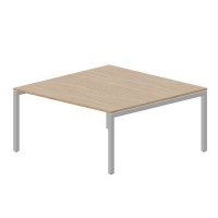 Polo PEN2TS168 OWAL (Светлый дуб/Алюминий) Составной стол на 2 рабочих места