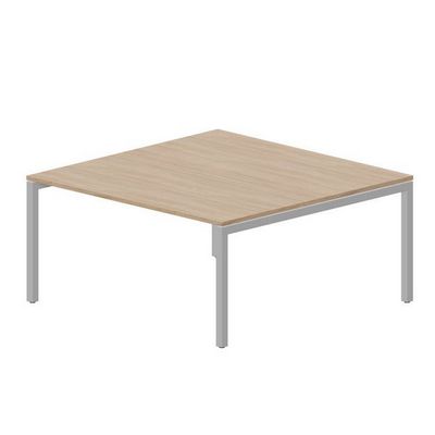 Polo PEN2TS168 OWAL (Светлый дуб/Алюминий) Составной стол на 2 рабочих места