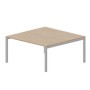 Polo PEN2TS168 OWAL (Светлый дуб/Алюминий) Составной стол на 2 рабочих места
