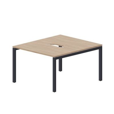 Polo PEN2TV127 OWAN (Светлый дуб/Антрацит) Составной стол на 2 рабочих места, 2 эргономичных выреза