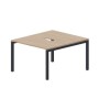 Polo PEN2TV127 OWAN (Светлый дуб/Антрацит) Составной стол на 2 рабочих места, 2 эргономичных выреза