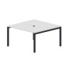 Polo PEN2TV147 BLAN (Белый/Антрацит) Составной стол на 2 рабочих места, 2 эргономичных выреза