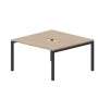 Polo PEN2TV147 OWAN (Светлый дуб/Антрацит) Составной стол на 2 рабочих места, 2 эргономичных выреза
