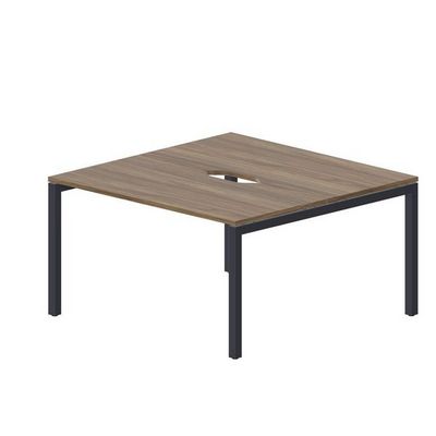 Polo PEN2TV147 WNAN (Орех/Антрацит) Составной стол на 2 рабочих места, 2 эргономичных выреза