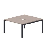Polo PEN2TV148 TRAN (Тортора/Антрацит) Составной стол на 2 рабочих места, 2 эргономичных выреза