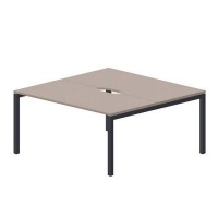 Polo PEN2TV168 TRAN (Тортора/Антрацит) Составной стол на 2 рабочих места, 2 эргономичных выреза