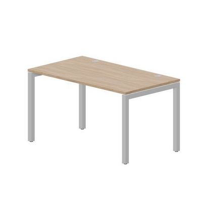 Polo PENG148 OWAL (Светлый дуб/Алюминий) Стол, 2 громмета