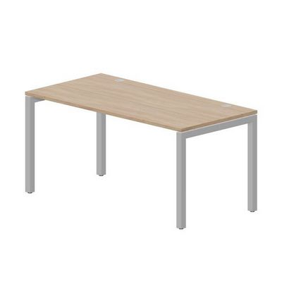 Polo PENG168 OWAL (Светлый дуб/Алюминий) Стол, 2 громмета