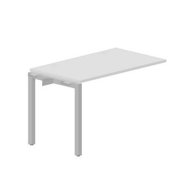 Polo PENPG127 BLAL (Белый/Алюминий) Стол приставной, 2 громмета