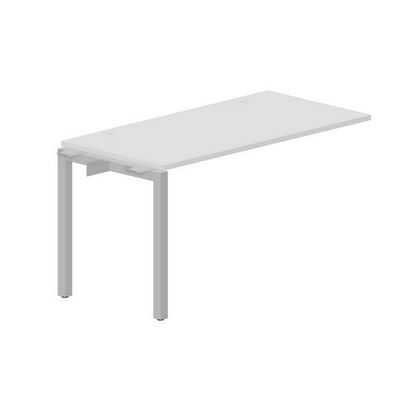 Polo PENPG147 BLAL (Белый/Алюминий) Стол приставной, 2 громмета