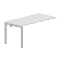 Polo PENPG168 BLAL (Белый/Алюминий) Стол приставной, 2 громмета