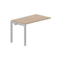 Polo PENPS127 OWAL (Светлый дуб/Алюминий) Стол приставной