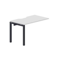 Polo PENPV127 BLAN (Белый/Антрацит) Стол приставной, с эргономичным вырезом