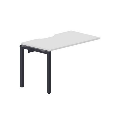 Polo PENPV127 BLAN (Белый/Антрацит) Стол приставной, с эргономичным вырезом