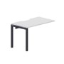 Polo PENPV127 BLAN (Белый/Антрацит) Стол приставной, с эргономичным вырезом