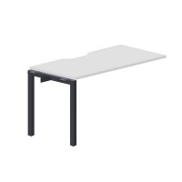 Polo PENPV147 BLAN (Белый/Антрацит) Стол приставной, с эргономичным вырезом