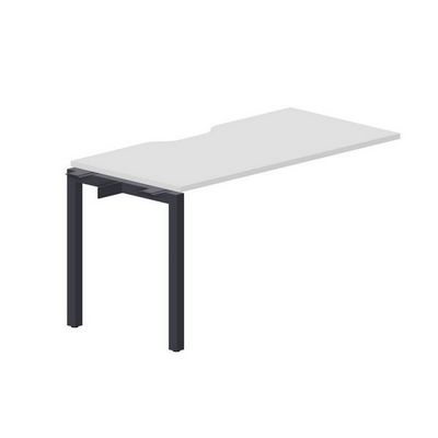 Polo PENPV147 BLAN (Белый/Антрацит) Стол приставной, с эргономичным вырезом