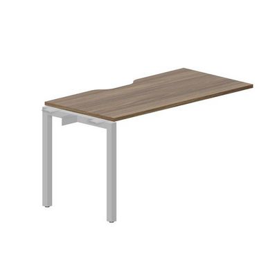 Polo PENPV147 WNAL (Орех/Алюминий) Стол приставной, с эргономичным вырезом