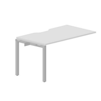 Polo PENPV148 BLAL (Белый/Алюминий) Стол приставной, с эргономичным вырезом