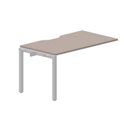 Polo PENPV148 TRAL (Тортора/Алюминий) Стол приставной, с эргономичным вырезом