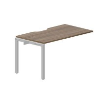 Polo PENPV148 WNAL (Орех/Алюминий) Стол приставной, с эргономичным вырезом