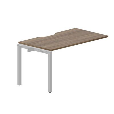 Polo PENPV148 WNAL (Орех/Алюминий) Стол приставной, с эргономичным вырезом