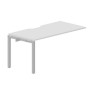 Polo PENPV168 BLAL (Белый/Алюминий) Стол приставной, с эргономичным вырезом