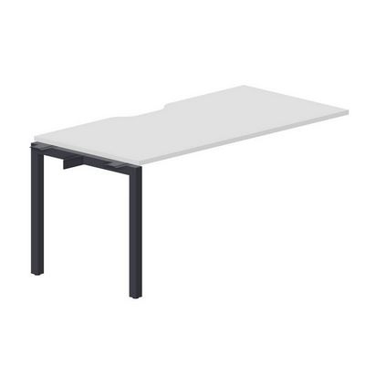 Polo PENPV168 BLAN (Белый/Антрацит) Стол приставной, с эргономичным вырезом