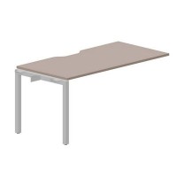 Polo PENPV168 TRAL (Тортора/Алюминий) Стол приставной, с эргономичным вырезом