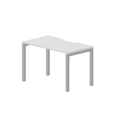 Polo PENV127 BLAL (Белый/Алюминий) Стол с эргономичным вырезом