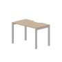 Polo PENV127 OWAL (Светлый дуб/Алюминий) Стол с эргономичным вырезом