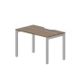Polo PENV127 WNAL (Орех/Алюминий) Стол с эргономичным вырезом