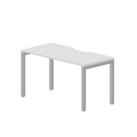 Polo PENV147 BLAL (Белый/Алюминий) Стол с эргономичным вырезом