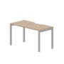 Polo PENV147 OWAL (Светлый дуб/Алюминий) Стол с эргономичным вырезом