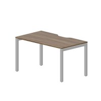 Polo PENV148 WNAL (Орех/Алюминий) Стол с эргономичным вырезом