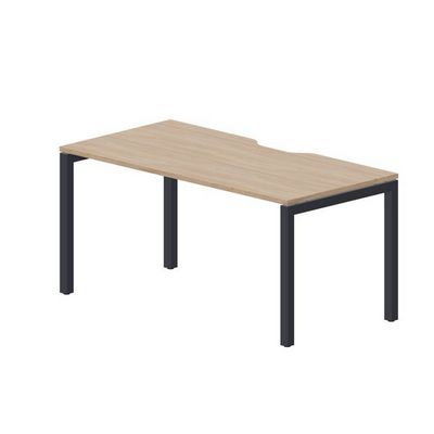 Polo PENV168 OWAN (Светлый дуб/Антрацит) Стол с эргономичным вырезом