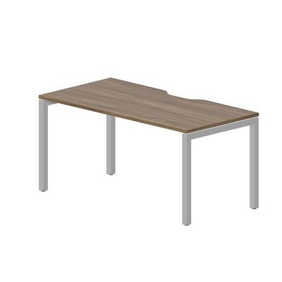 Polo PENV168 WNAL (Орех/Алюминий) Стол с эргономичным вырезом