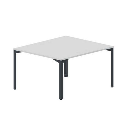 Ray RY2TG127 BLAN (Белый/Антрацит) Составной стол на 2 рабочих места, 4 громмета