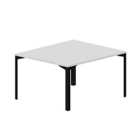 Ray RY2TG127 BLNR (Белый/Черный) Составной стол на 2 рабочих места, 4 громмета