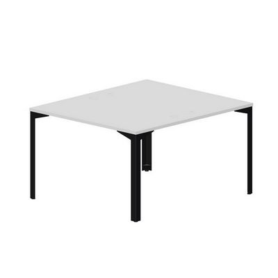 Ray RY2TG127 BLNR (Белый/Черный) Составной стол на 2 рабочих места, 4 громмета