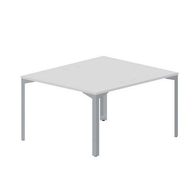 Ray RY2TG127 BLTI (Белый/Титан) Составной стол на 2 рабочих места, 4 громмета