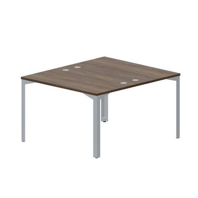 Ray RY2TG127 WNTI (Орех/Титан) Составной стол на 2 рабочих места, 4 громмета