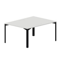 Ray RY2TG128 BLNR (Белый/Черный) Составной стол на 2 рабочих места, 4 громмета