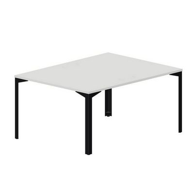 Ray RY2TG128 BLNR (Белый/Черный) Составной стол на 2 рабочих места, 4 громмета