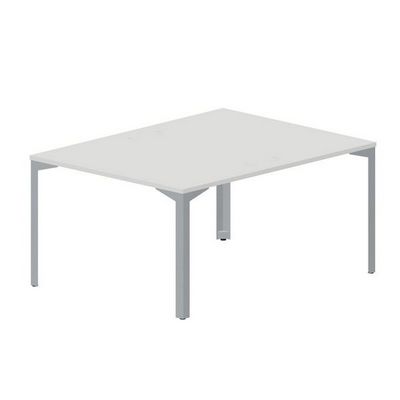 Ray RY2TG128 BLTI (Белый/Титан) Составной стол на 2 рабочих места, 4 громмета