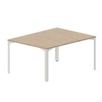 Ray RY2TG128 OWBL (Светлый дуб/Белый) Составной стол на 2 рабочих места, 4 громмета