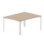 Ray RY2TG128 OWBL (Светлый дуб/Белый) Составной стол на 2 рабочих места, 4 громмета