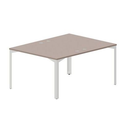 Ray RY2TG128 TRBL (Тортора/Белый) Составной стол на 2 рабочих места, 4 громмета